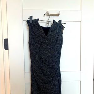 Sexy Strapless Black Sparkly Dress, Plunging Neckline, Party Dress, Glamorous